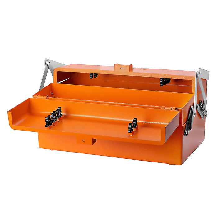 Groz 18" Aluminum Die Cast Cantilever Tool Box, Five-Tray Organizer 40004