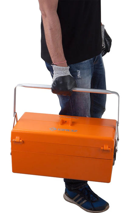 Groz 18" Aluminum Die Cast Cantilever Tool Box, Five-Tray Organizer 40004