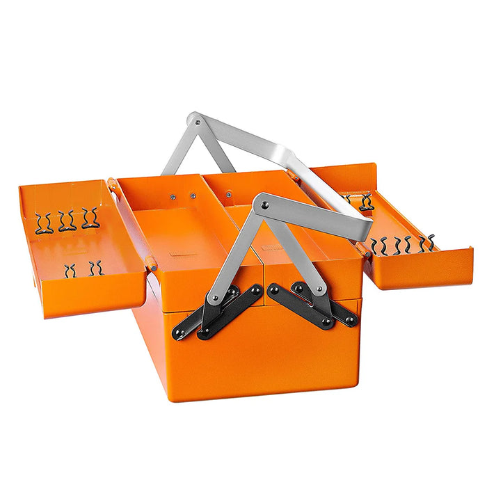 Groz 18" Aluminum Die Cast Cantilever Tool Box, Five-Tray Organizer 40004