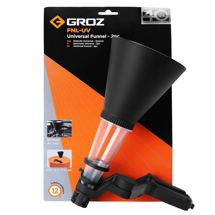 Groz Universal Oil Funnel with adjustable clamp ring 41940