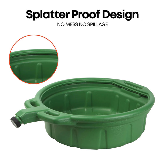 Groz Antifreeze Drain Pan, 4.25 Gallon (16 Liter) Capacity, with Spout Cap, Green Color 41961