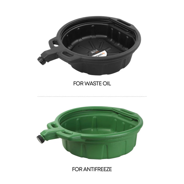 Groz Antifreeze Drain Pan, 4.25 Gallon (16 Liter) Capacity, with Spout Cap, Green Color 41961