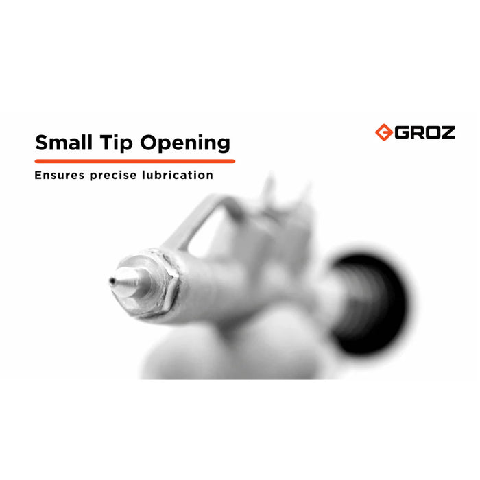 Groz PROLUBE Mini Push Type Grease Gun with Steel Barrel 43105