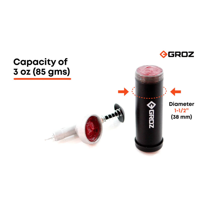 Groz PROLUBE Mini Push Type Grease Gun with Steel Barrel 43105