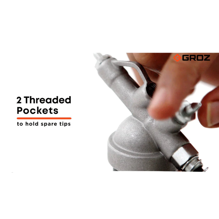 Groz PROLUBE Mini Push Type Grease Gun with Steel Barrel 43105