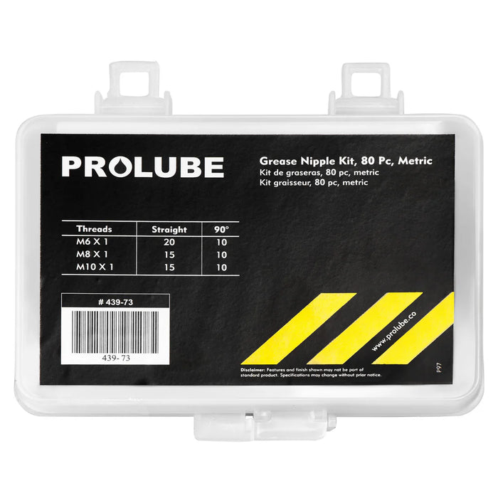 PROLUBE 80 Piece Metric Grease Fitting Set 43973