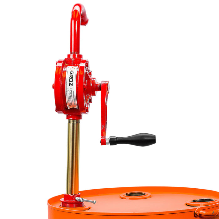 Groz Dual Directional Rotary Barrel Pump, 3 piece Rigid or Telescopic Suction Tube 44052