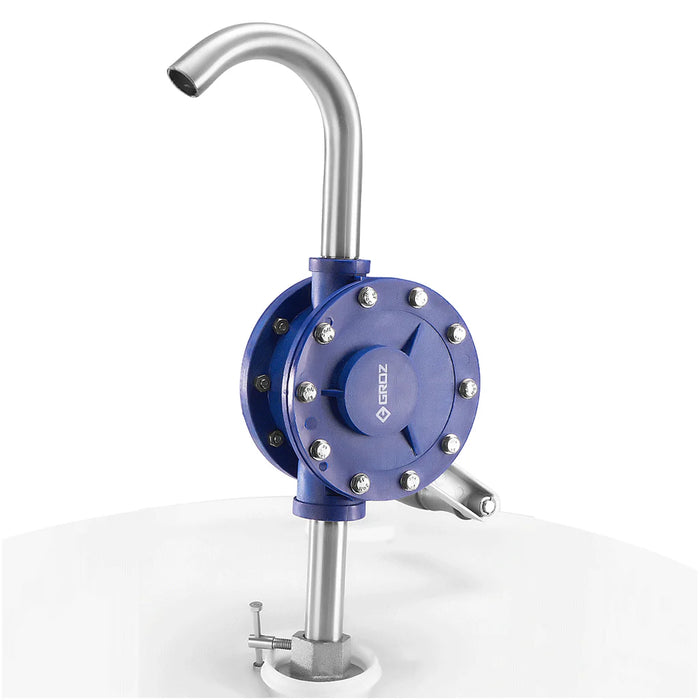 Groz Plastic Rotary Chemical Pump with Aluminum Handle for Alcohols, Ketones, Acetone 44144