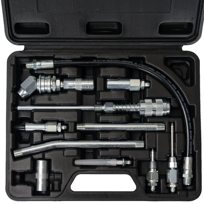 Groz PROLUBE 11 piece Standard Greasing Accessory Kit, Quick Connect, 1/8" NPT 44962