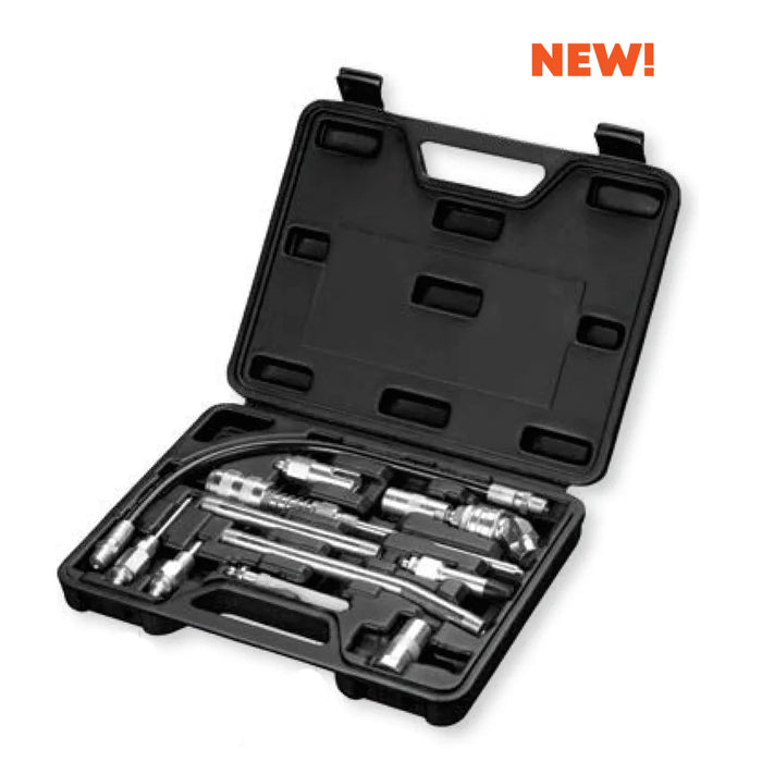 Groz PROLUBE 11 piece Standard Greasing Accessory Kit, Quick Connect, 1/8" NPT 44962
