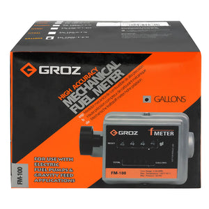 Groz Mechanical F-Meter, Gallons, 3/4" NPT 45682