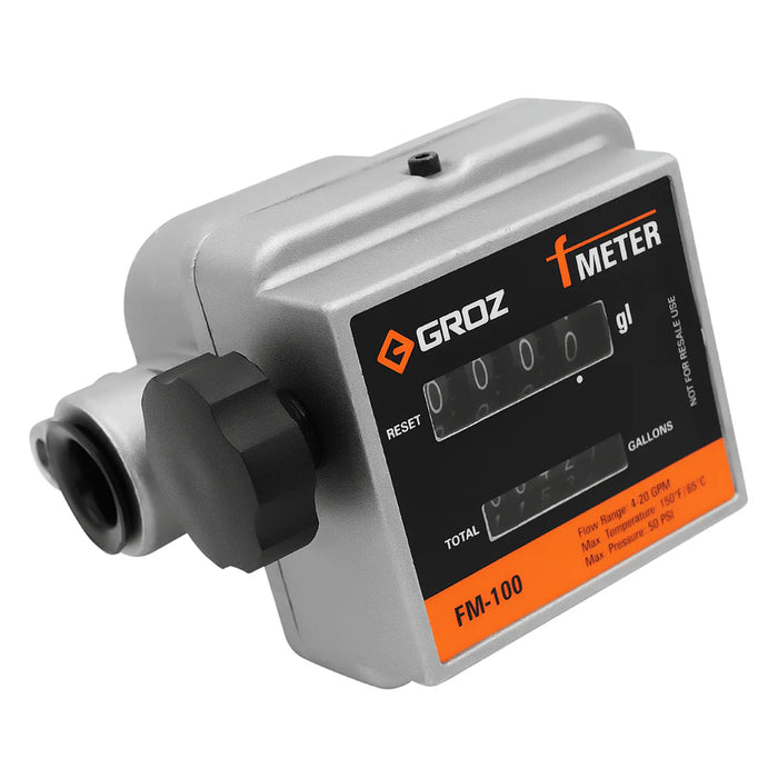 Groz Mechanical F-Meter, Gallons, 3/4" NPT 45682
