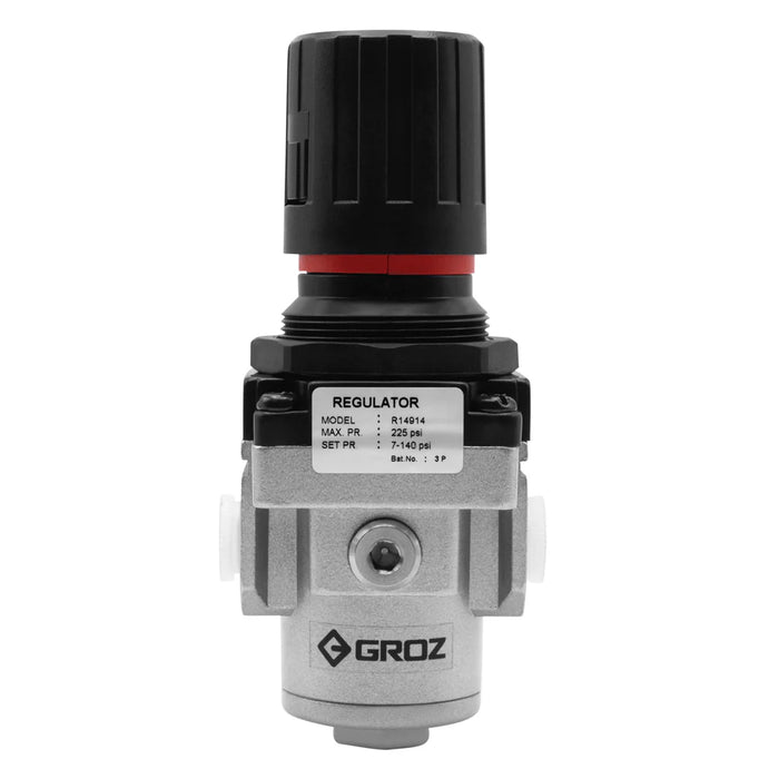 Groz Air Regulator - Miniature, Intermediate, or Standard - 1/4" NPT, 1/2" NPT, or 3/8" NPT 60054