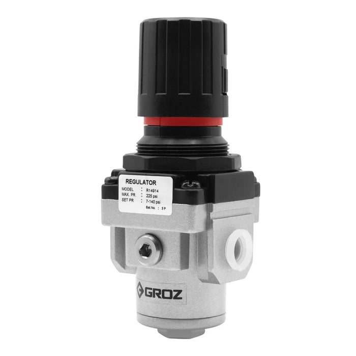 Groz Air Regulator - Miniature, Intermediate, or Standard - 1/4" NPT, 1/2" NPT, or 3/8" NPT 60054