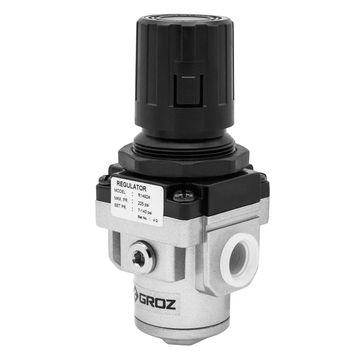 Groz Air Regulator - Miniature, Intermediate, or Standard - 1/4" NPT, 1/2" NPT, or 3/8" NPT 60054