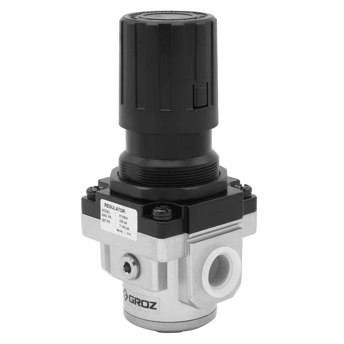 Groz Air Regulator - Miniature, Intermediate, or Standard - 1/4" NPT, 1/2" NPT, or 3/8" NPT 60053