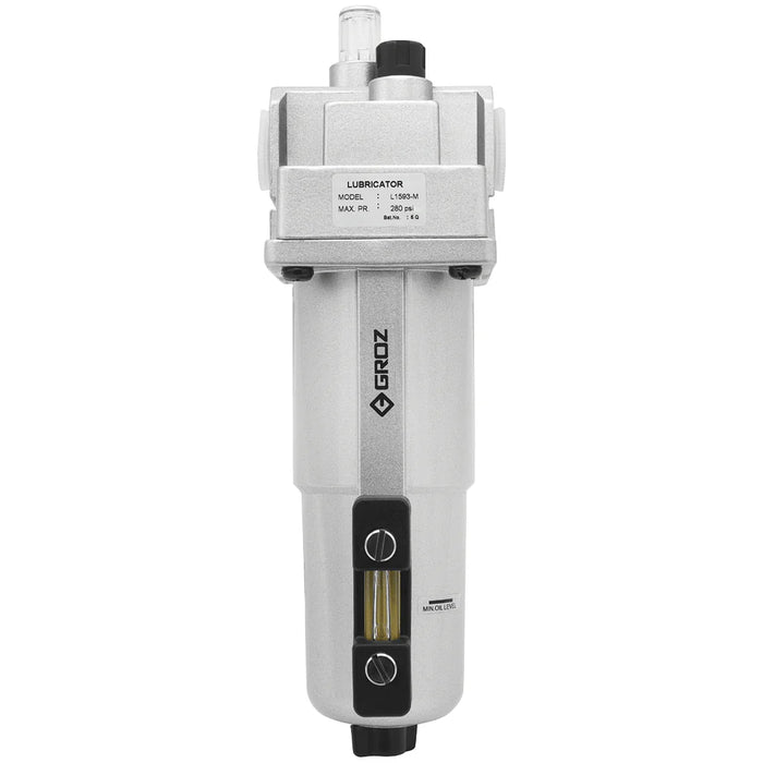 Groz Air Lubricator with Metal Bowl - Standard 1/2 NPT 60282