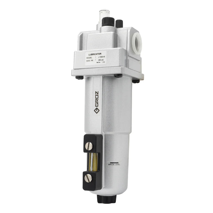 Groz Air Lubricator with Metal Bowl - Standard 1/2 NPT 60282