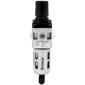 Groz Groz ¼ inch NPT Miniature Air Filter, Regulator Combination with Polycarbonate Bowl 60351