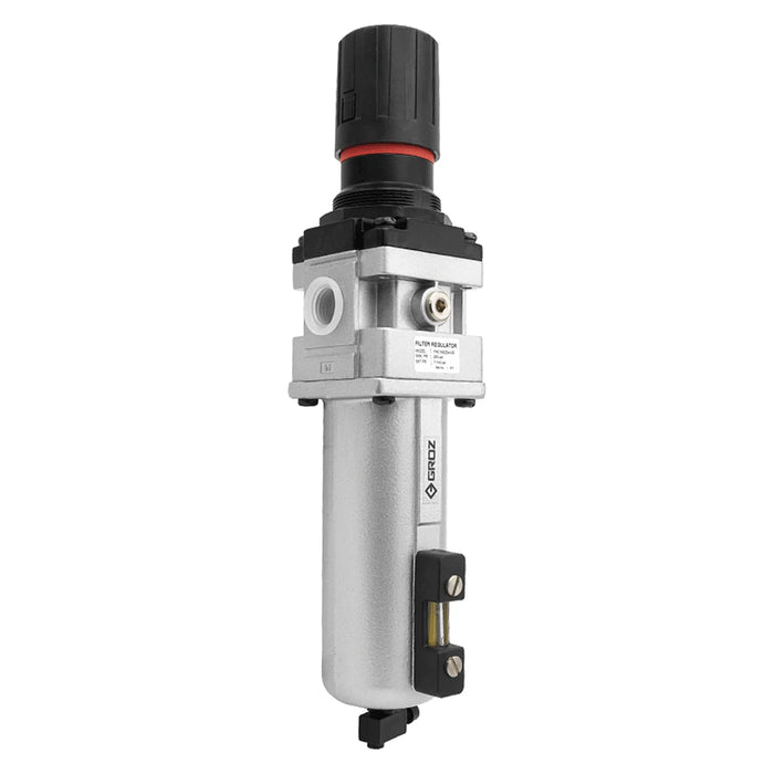 Groz Air Filter - Regulator Combination, Metal Bowl, Standard, 1/2" NPT , 106 CFM 60382