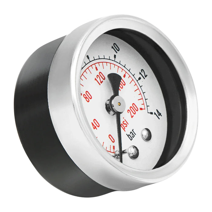 Groz Pressure Gauge Dual PSI/BAR Scale with Back Mount - 1/8" or 1/4" NPT 60636