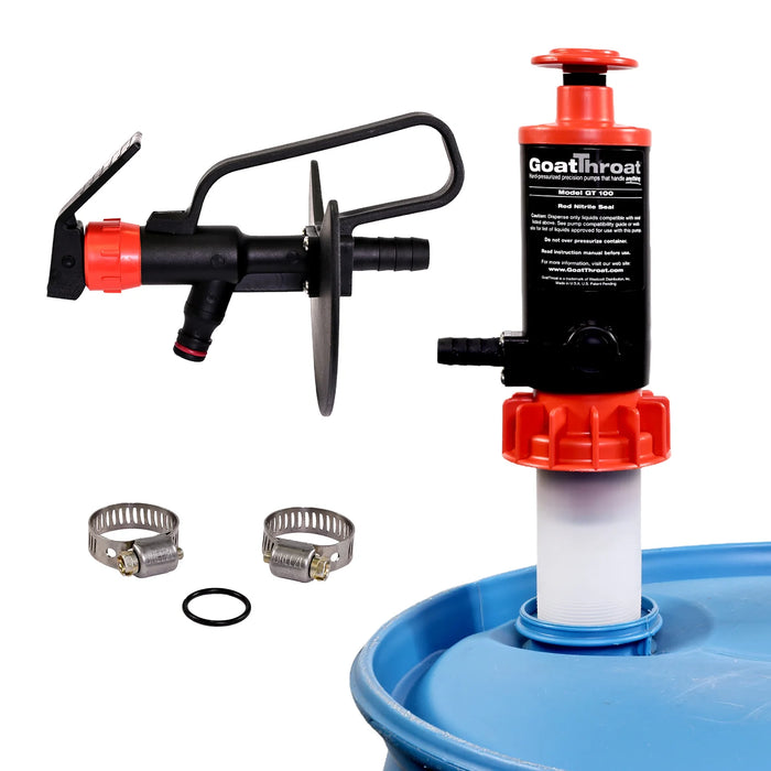 Goat Throat GT100 Pump with Remote Discharge Tap and Nitrile Seals GT100RT