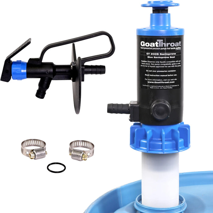 Goat Throat GT200S Pump with Remote Discharge Tap and Santoprene Seals GT200SRT