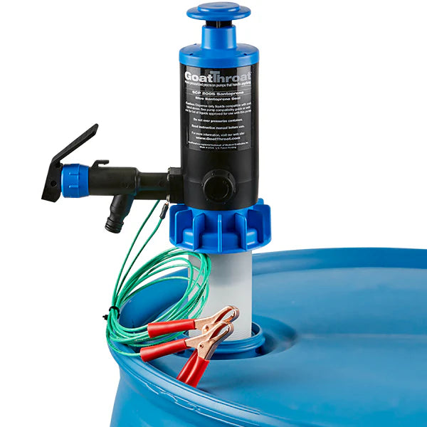 Goat Throat Groundable Drum Pump for Flammable, Santoprene Seals GTSCP.200S