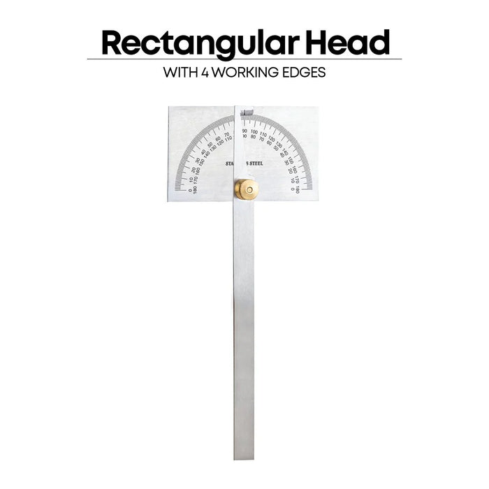 Groz Rectangular Head Degree Protractor 1224-1