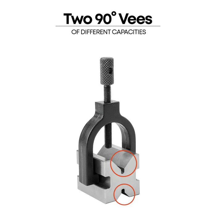 Groz Precision V-Block and Clamp (2 Pack) 3001