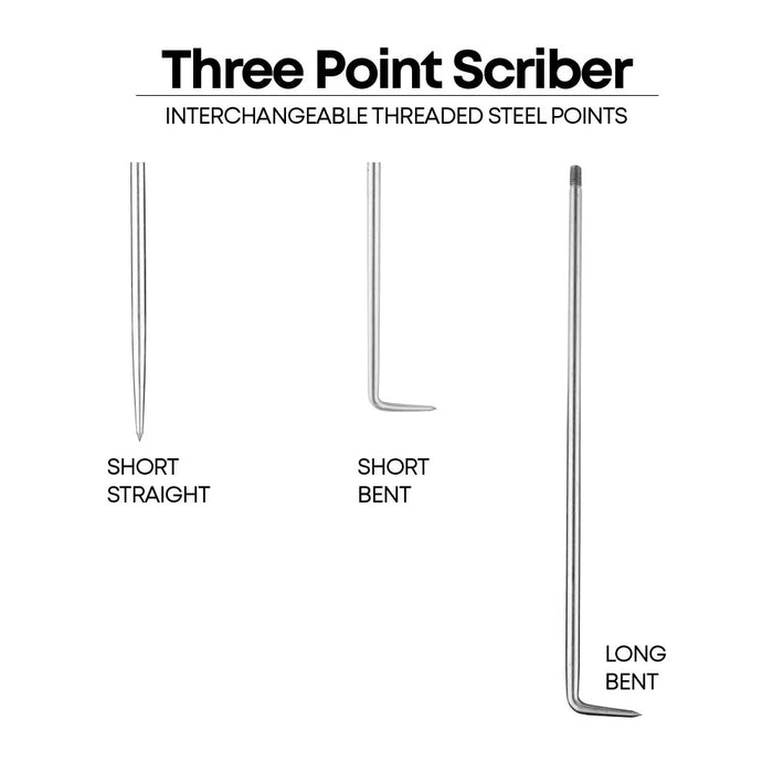 Groz Interchangeable 3 Point Scriber, Steel Scriber Points 3220