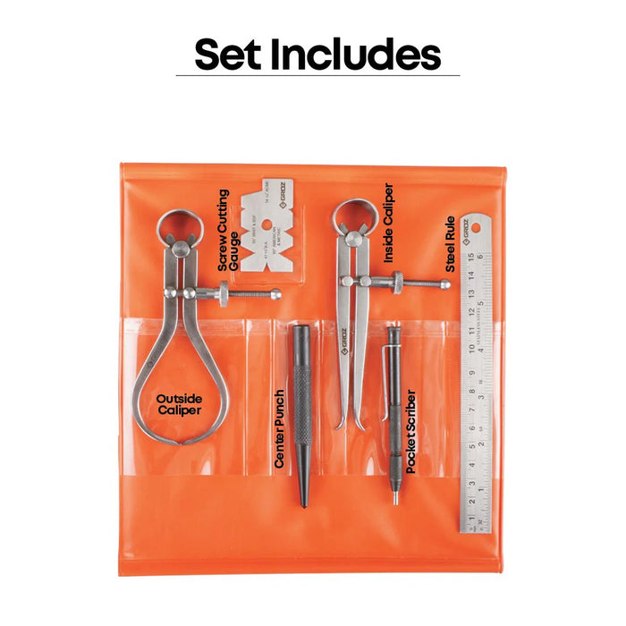 Groz Engineer's Tool Set, 6 or 7 Piece Set 3601