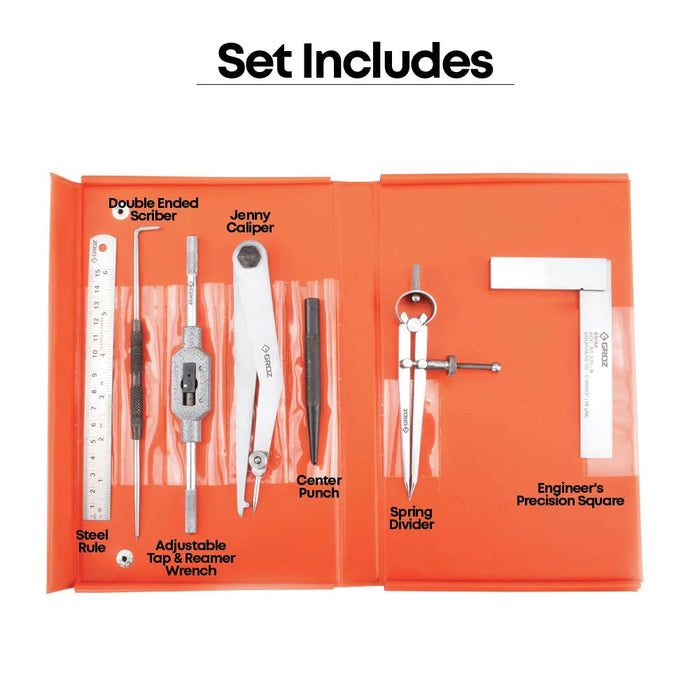 Groz Engineer's Tool Set, 6 or 7 Piece Set 3600