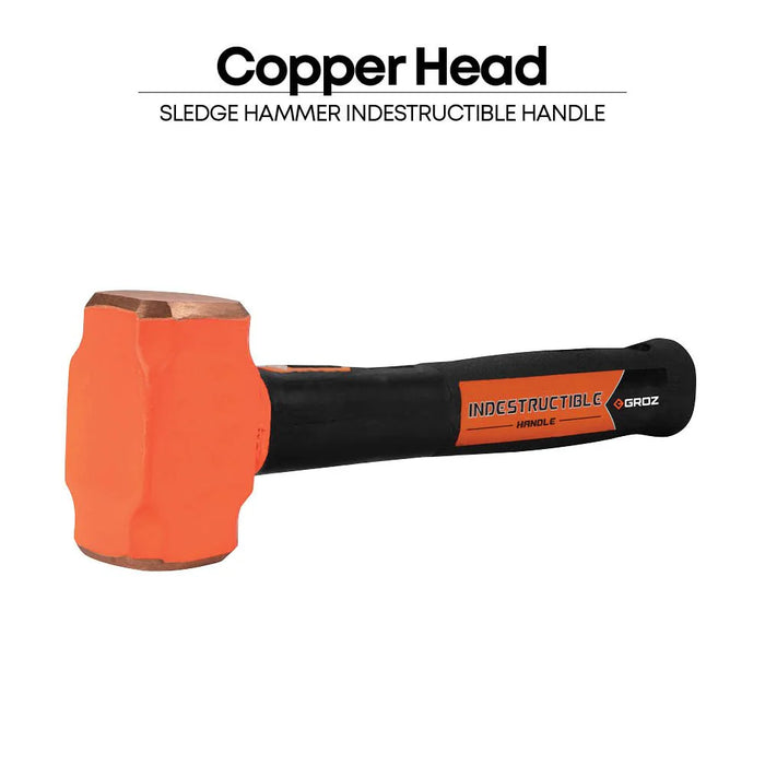 Groz 12" Indestructible Handle Copper Head Club Hammer, 4 lb. 34600