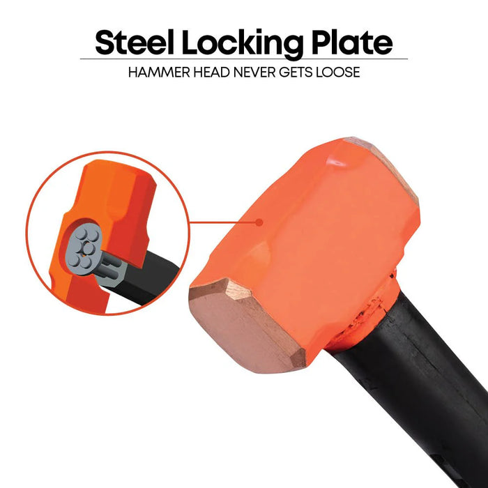 Groz 12" Indestructible Handle Copper Head Club Hammer, 4 lb. 34600