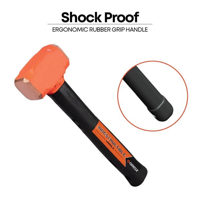 Groz 12" Indestructible Handle Copper Head Club Hammer, 4 lb. 34600