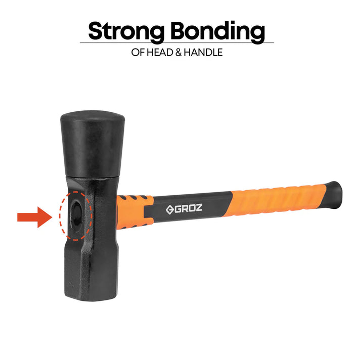Groz 16" Tire Hammer with Fiberglass Handle, 5.5 lb Dual Rubber and Steel Head 34770