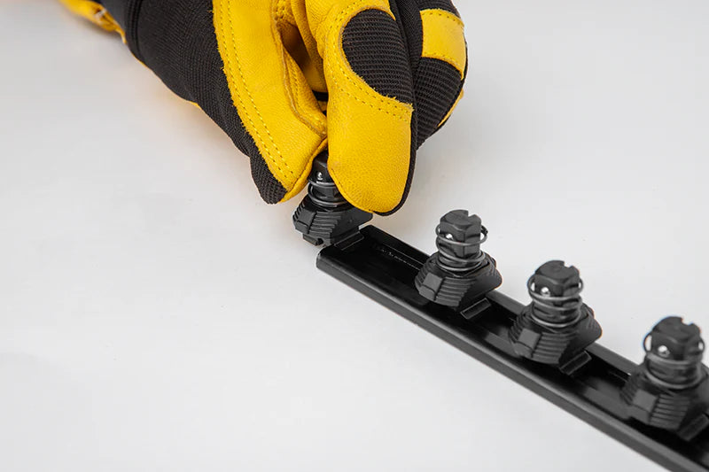 Groz Quick Release Socket Rail, 12 Clips - 3/8", 1/4", or 1/2" Drive Size 40943