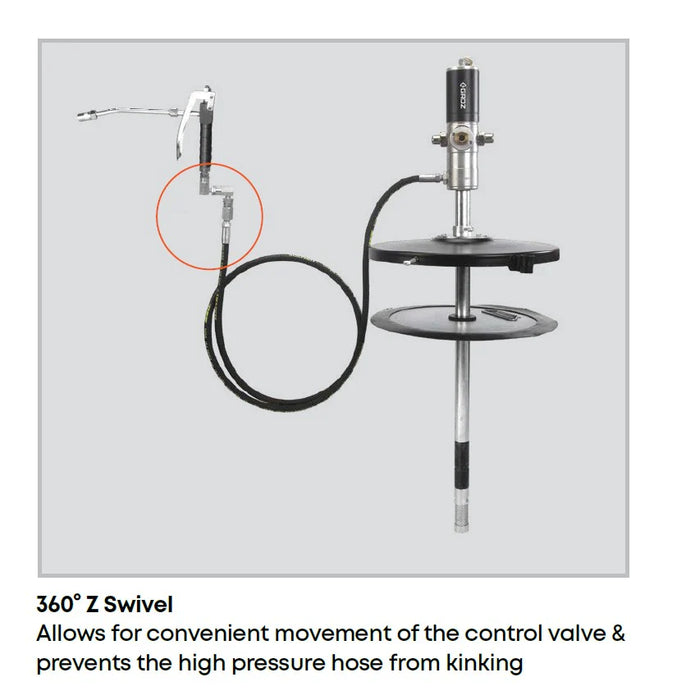 PROLUBE Z-Swivel Grease Control Valve, 360° Unrestricted Triple Axis Movement 43824