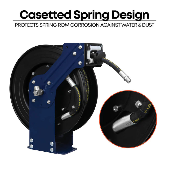 Prolube Dual Arm Oil Hose Reel, Medium Pressure - 32 or 49 Feet Long Hose 47971