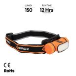 Groz Rechargeable Head Lamp with Sensor, 3W COB 55052