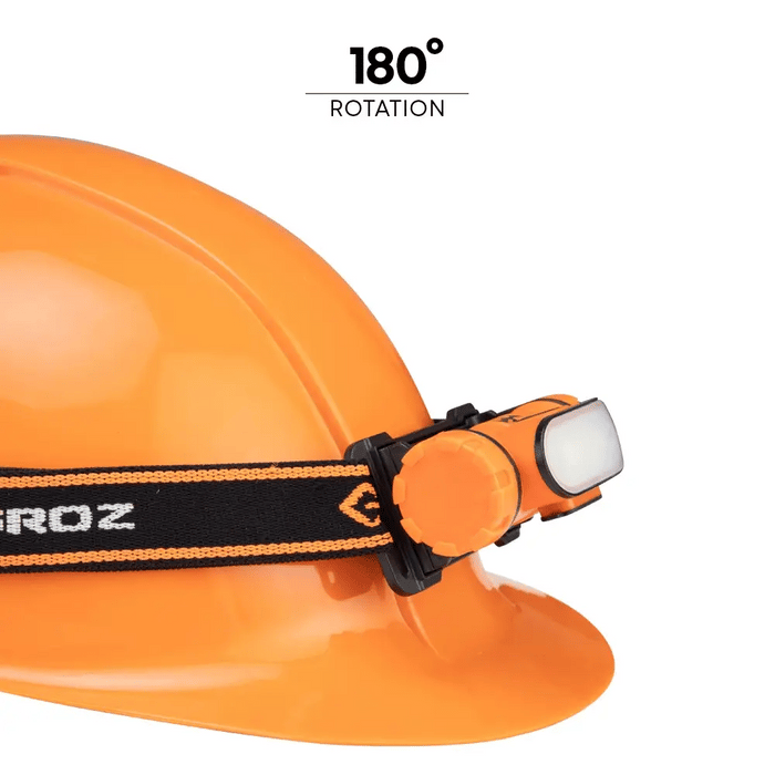 Groz Rechargeable Head Lamp with Sensor, 3W COB 55052