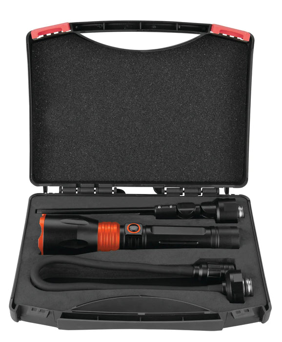 Groz 3-in-1 Quick Connect Work Light - Interchangeable Flashlight, Flexible Work Light, and Foldable Work Light 55129