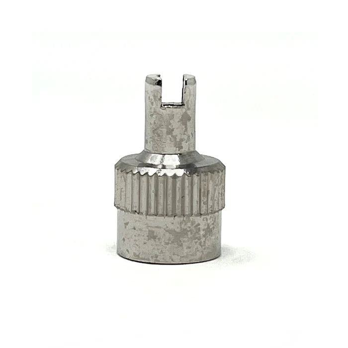 MT-RSR Metal Valve Cap, Nickle Plated - With Core Remover - Bag of 100 HAM-21031