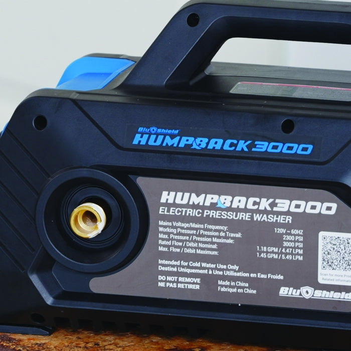 BluBird Blu Shield HumpBack Pressure Washer System – 3000 PSI | Portable Wall Mount Unit HB3000+IH