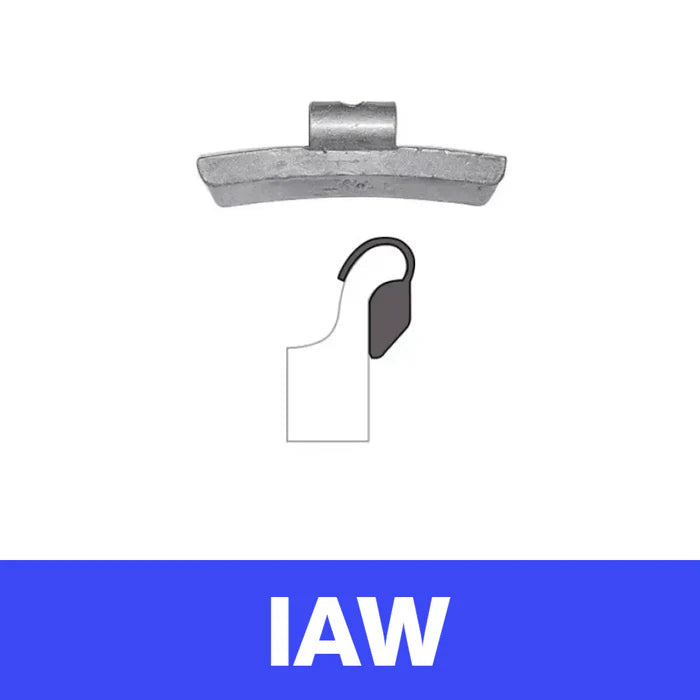 MT-RSR Clip-On WW - IAW Profile 5 g, Box of 25 - Lead "Blue" WW-PB-IAW-E05G