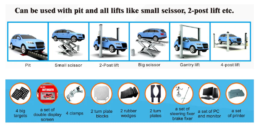 Katool AK-AV8 3D Wheel Alignment System