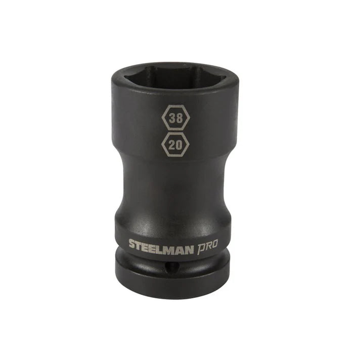 MT-RSR 1-Inch Drive by 38mm 6-Point by 20mm 4-Point Combo Budd Wheel Impact Socket JS-79323