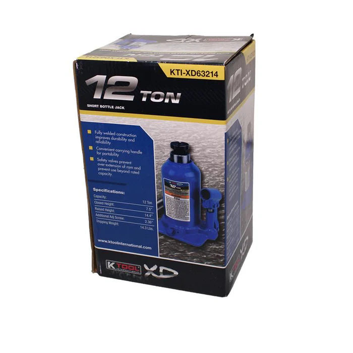 MT-RSR K-Tool 12-Ton Short Bottle Jack (Welded) K-63214