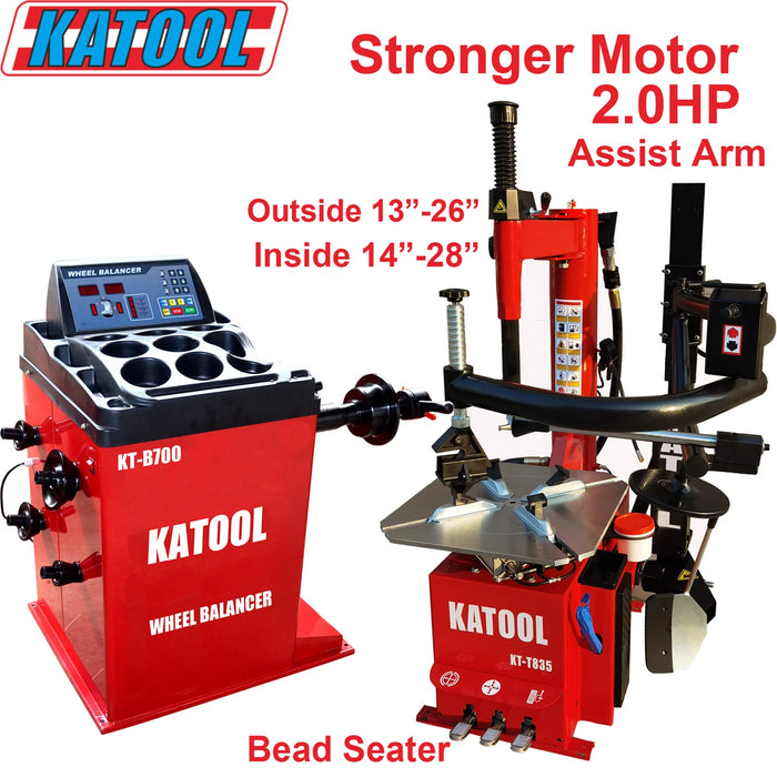 Katool KT-B700 Combo 13: Tire Changer & Wheel Balancer